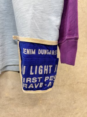 画像2: 2026秋冬 　DENIMDUNGAREE　　テンジク エプロンツキ 長袖 Tシャツ　　91；クレイジー (2)