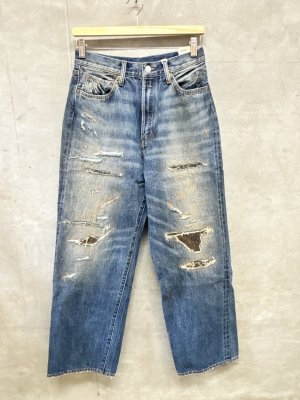 画像1: 2026秋冬 　DENIMDUNGAREE　　12ozHOME MADEデニム グランジ リメイク LPN　　　14；ブルー (1)
