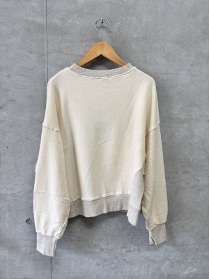 画像3: denicher    甘編みミリタリーデザインスウェットプルオーバー　　カラー；ナチュラル　サイズ；F　　 (3)