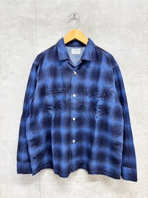 画像1: 2026秋冬 　DENIMDUNGAREE　　インディゴオンブレー シャツ　　4；紺 (1)