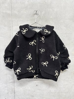 画像1: MakeYourDay　ボアブルゾン　　カラー；ブラック (1)