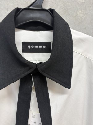 画像2: gomme　ネクタイ付きブラウス　　1；白　サイズ；M (2)
