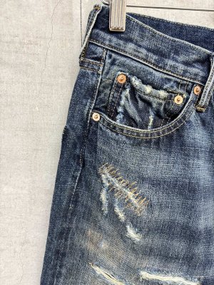 2026秋冬 DENIMDUNGAREE 12ozHOME MADE デニムグランジリメイク 4；紺