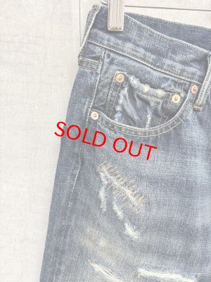 画像3: 2026秋冬 　DENIMDUNGAREE　　12ozHOME MADE デニムグランジリメイク　　4；紺 (3)