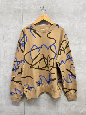 画像1: 2026秋冬　フランキーグロウ  ALL-OVER PATTERN SWEATSHIRT     カラー；BROWN (1)