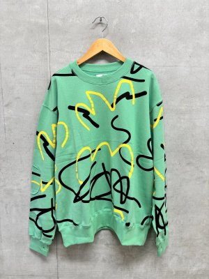 画像1: 2026秋冬　フランキーグロウ  ALL-OVER PATTERN SWEATSHIRT    カラー；GREEN (1)