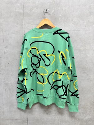 画像4: 2026秋冬　フランキーグロウ  ALL-OVER PATTERN SWEATSHIRT    カラー；GREEN (4)