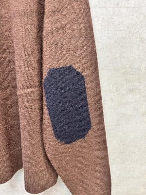 画像5: NAYURAL LAUNDRY  　軽縮メリノ刺繍プルオーバー　　650；ブラウン　  サイズ；2 (5)