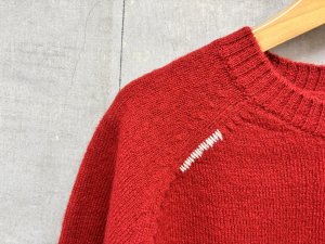 画像3: NAYURAL LAUNDRY  　軽縮メリノ刺繍プルオーバー　　350；レッド　  サイズ；2 (3)