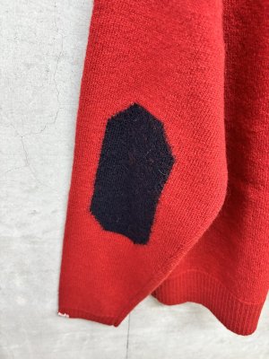 画像4: NAYURAL LAUNDRY  　軽縮メリノ刺繍プルオーバー　　350；レッド　  サイズ；2 (4)