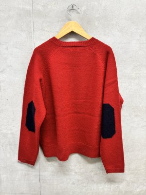 画像5: NAYURAL LAUNDRY  　軽縮メリノ刺繍プルオーバー　　350；レッド　  サイズ；2 (5)