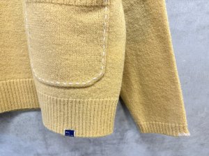 画像2: NAYURAL LAUNDRY  　軽縮メリノ刺繍プルオーバー　　250；イエロー  サイズ；2 (2)
