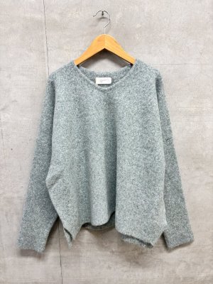 画像1: grin　Vネックセーター　500；ブルー　　 サイズ；2 (1)