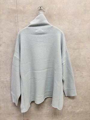 画像2: grin　ウールタートルニット　400；ブルー  サイズ；2 (2)