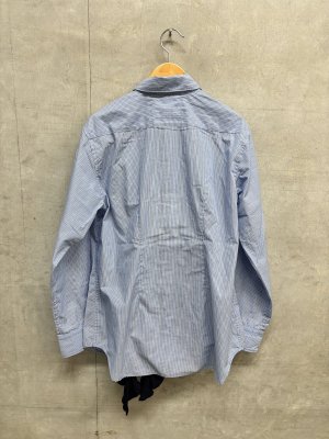 画像3: 2026秋冬　GTH　 ストライプ ふりふり シャツ　　14；ブルー (3)