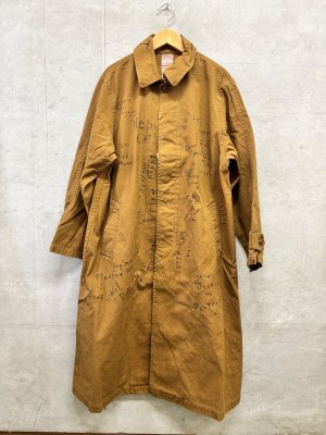 画像1: 2026秋冬 　DENIMDUNGAREE　　	ビンテージダック ラクガキ コート　　16；ベージュ (1)