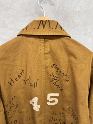 画像3: 2026秋冬 　DENIMDUNGAREE　　	ビンテージダック ラクガキ コート　　16；ベージュ (3)