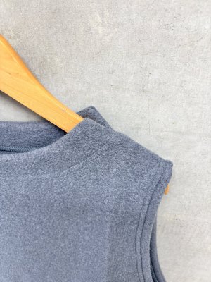 画像3: NAYURAL LAUNDRY  　WリングVTモックネックVT　　450；ブルーグレー　サイズ；2 (3)