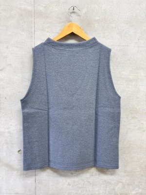 画像4: NAYURAL LAUNDRY  　WリングVTモックネックVT　　450；ブルーグレー　サイズ；2 (4)