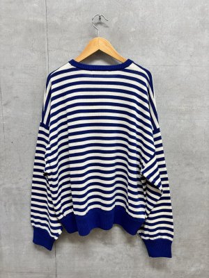 画像3: ヴァンブラン vent blanc  　12G　COTTON　　ラウンドネックプルオーバー　　BLU.B　サイズ；F　　 (3)