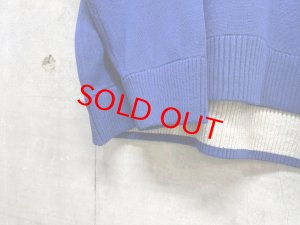 画像3: ヴァンブラン vent blanc  　12G　COTTON　　タートルネックプルオーバー　　BLU　サイズ；F　　 (3)