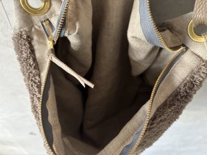 画像3: ☆FEU D'UN PHARE　ボアバッグ　　20；BROWN (3)