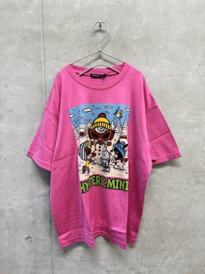 画像1: Hystericmini　LET’S MAKE A SNOWMAN WITH J 半袖Tシャツ　　25；ピンク (1)
