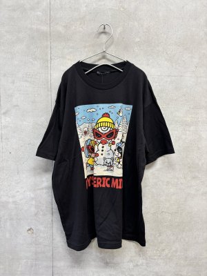 画像1: Hystericmini　LET’S MAKE A SNOWMAN WITH J 半袖Tシャツ　　10；ブラック (1)