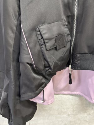 画像3: AULA AILA（アウラ アイラ）　 REVERSIBLE SATIN MA-1 BLOUSON　　 19；ブラック　 サイズ:0 (3)