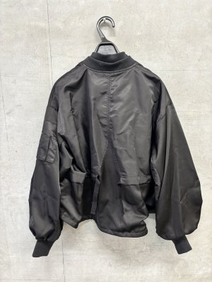 画像4: AULA AILA（アウラ アイラ）　 REVERSIBLE SATIN MA-1 BLOUSON　　 19；ブラック　 サイズ:0 (4)