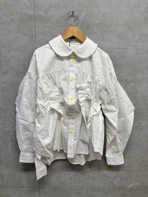 画像1: 2026秋冬　フランキーグロウ 　FULLY EMBROIDERED FRILL SHIRT 　 カラー；WHITE　サイズ；F2 (1)