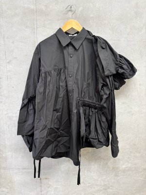 画像1: 2026秋冬　フランキーグロウ 　RIBBON SHIRT 　 カラー；BLACK　サイズ；F2 (1)