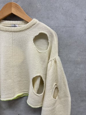 画像2: 2026秋冬　フランキーグロウ 　CHEESE KNIT PULLOVER　 カラー；IVORY　サイズ；F2 (2)