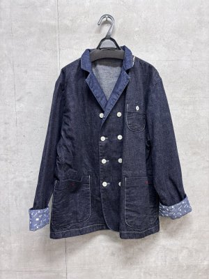 画像1: 2026   快晴堂　HAYATEダブルブレストジャケット　1；インディゴデニム　サイズ；5+ (1)