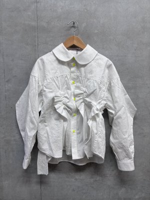 画像1: 2026秋冬　フランキーグロウ 　FULLY EMBROIDERED FRILL SHIRT　  カラー；WHITE (1)