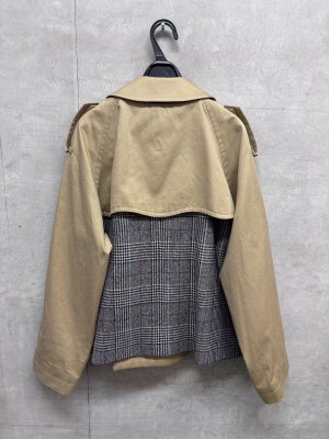 画像4: gomme　千鳥トレンチコート　1；ベージュ　サイズ；M (4)