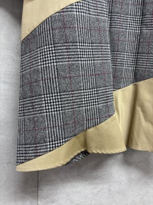 画像3: gomme　千鳥ワンピース　1；ベージュ　サイズ；M (3)