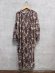 画像1: LILOU+LILY 　CAT FLOWER/HAND PRINTING SMOCKING OP  ワンピース     GRAY   size:38 (1)