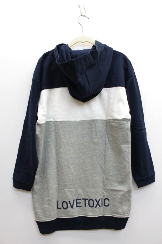 ☆LOVEtoxic ラブトキシック チャンピオン切替パーカーワンピース 50