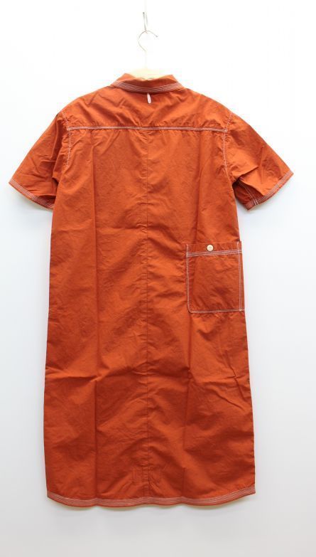 ☆SALE 快晴堂 ステッチたくさん ロングシャツワンピース C/#5 