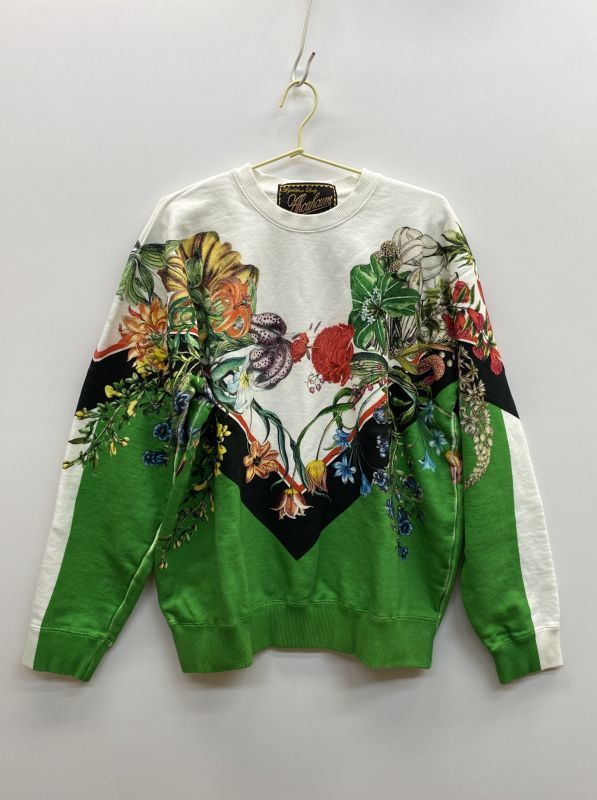 あちゃちゅむ ムチャチャ フラワーラインスエット 09 グリーン サイズ36 01 3 0703 あちゃちゅむ けいきぃ