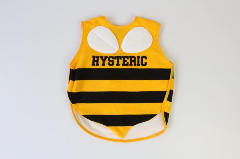☆HYS MINI GOODS LITTLE BEE エプロン 60；イエロー サイズ；FREE 10388412 HYSTERIC MINI  ヒステリックミニ