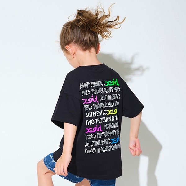30 Off X Girl Kids ネオンカラーロゴ半袖tシャツ 80 クロ Xlarge Kids X Girl