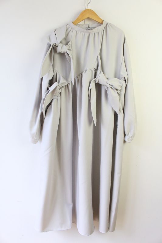 30%off nunuforme リボンワンピ Gray 03-nf17-450-013 nunuforme