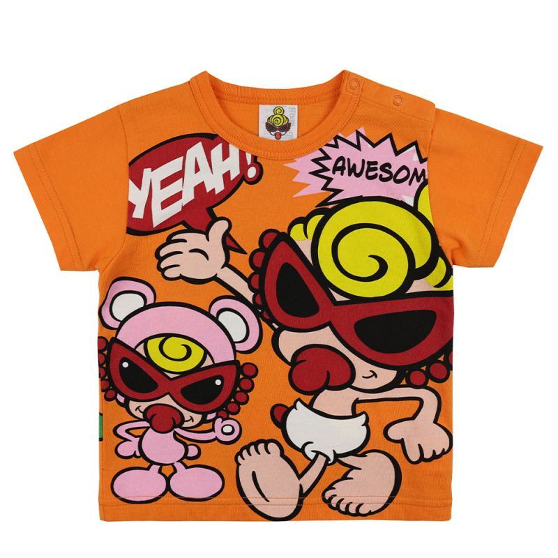 MY FIRST HYSTERIC MINI TEDDY MINILA 半袖Tシャツ 65：オレンジ