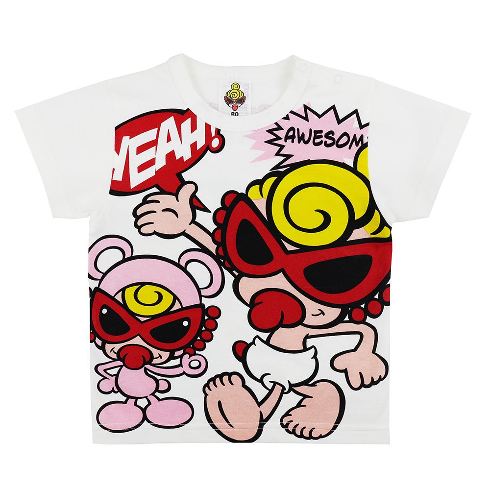 MY FIRST HYSTERIC MINI TEDDY MINILA 半袖Tシャツ 00:ホワイト