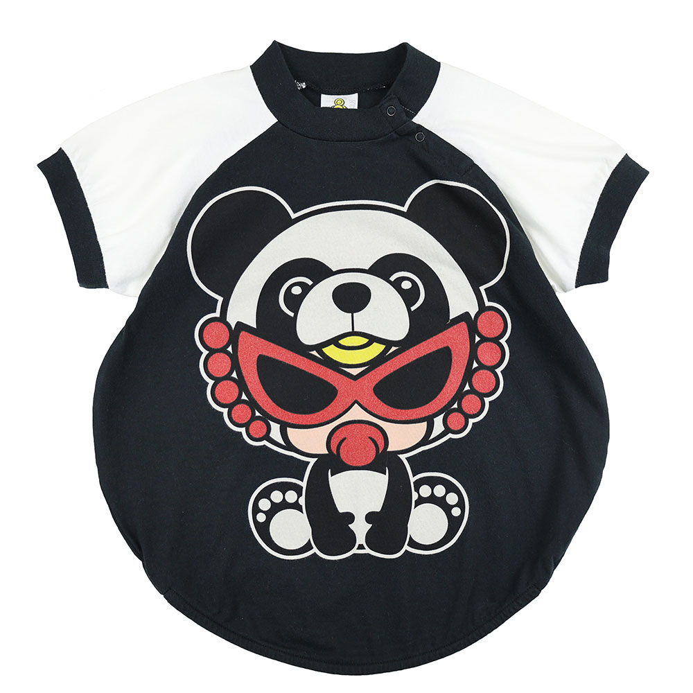 MY FIRST HYSTERIC MINI PANDA BALLOON 半袖Tシャツ 10:ブラック