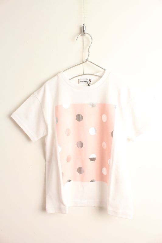 30%off フランキーグロウ　 SQUARE FOIL DOTS TEE    カラー；WHITE-PK/SILVER　