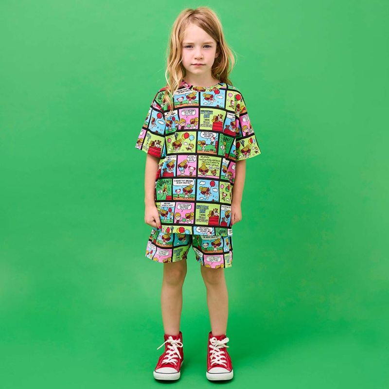 2023春夏 HYSTERIC WE CAN FLY総柄 半袖Tシャツ 14；ブラック系 13141126 HYSTERIC MINI ヒステリックミニ