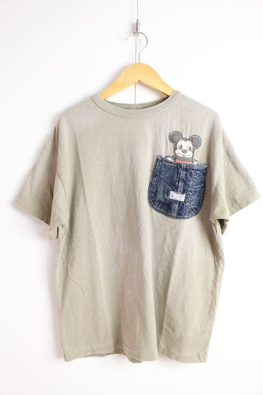 爆買い！ DENIMDUNGAREEビンテージトンプキンテンジクMICKEYポケットT